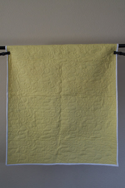 Winnie The Pooh While Cloth Quilt | Disney Baby Quilt | Yellow Pooh Bear Quilt | Handmade Baby Gift | Winnie the Pooh Shower Gift - Quilts a la Mode