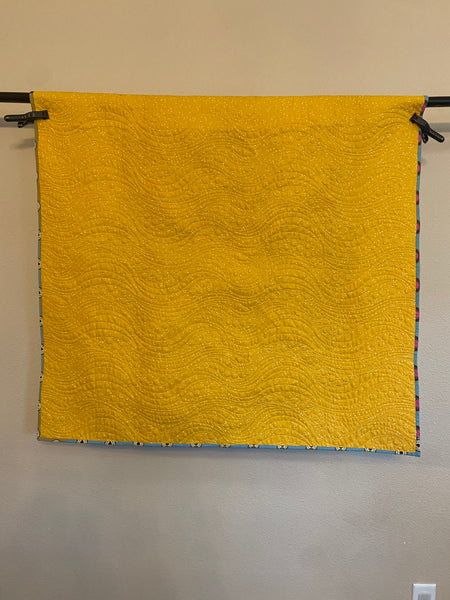 Mid century modern handmade otter baby quilt - Quilts a la Mode