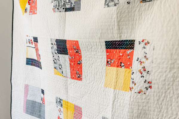 Mickey Mouse Modern Throw Sized Quilt - Quilts a la Mode